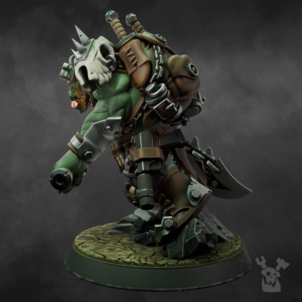 Boss Smirknife by DakkaDakka | Heroic Scale Resin Printed Miniature (46mm Tall)