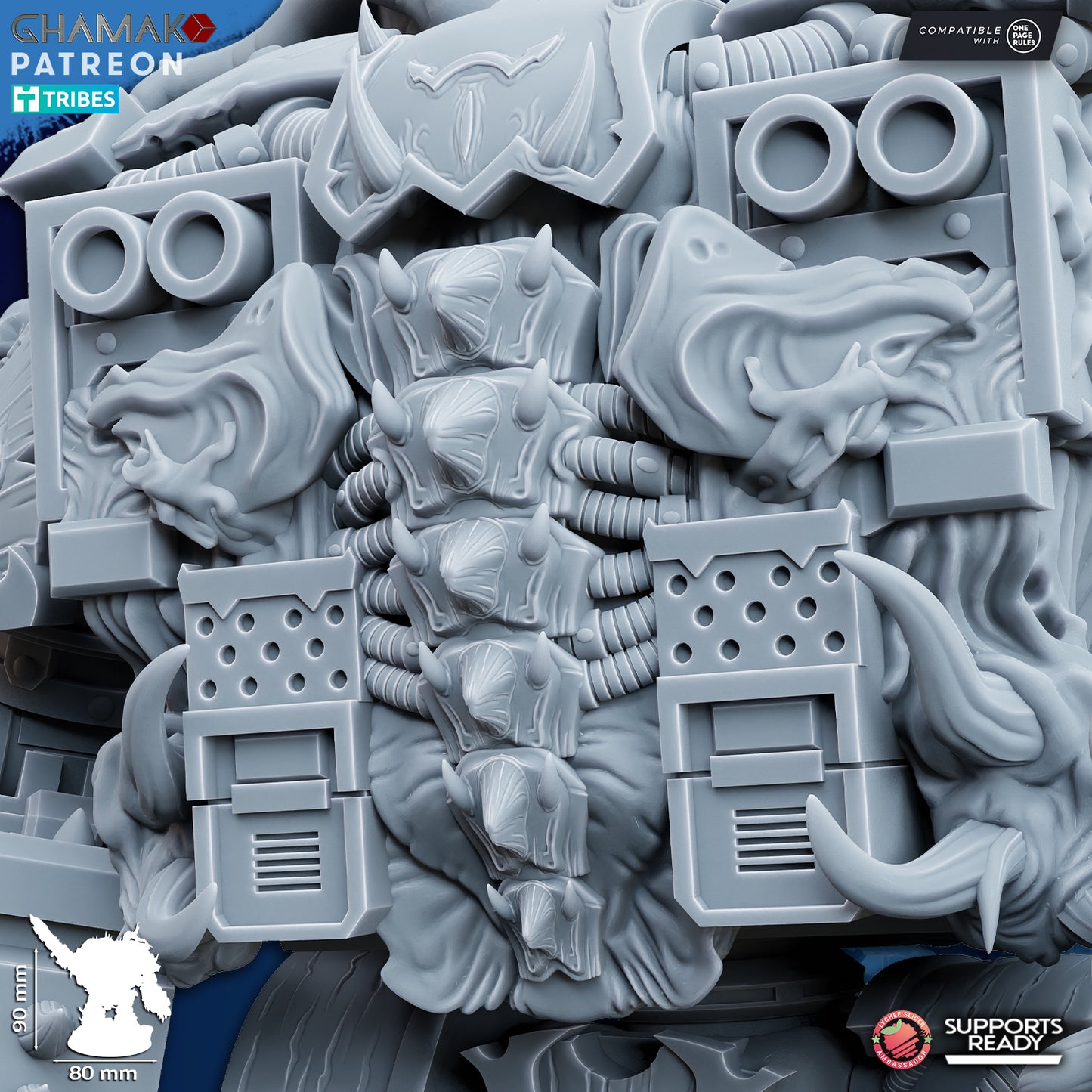 Cursed Sarcophagus by Ghamak Fantasy 28/32mm Scale Miniature, 90mm Tall
