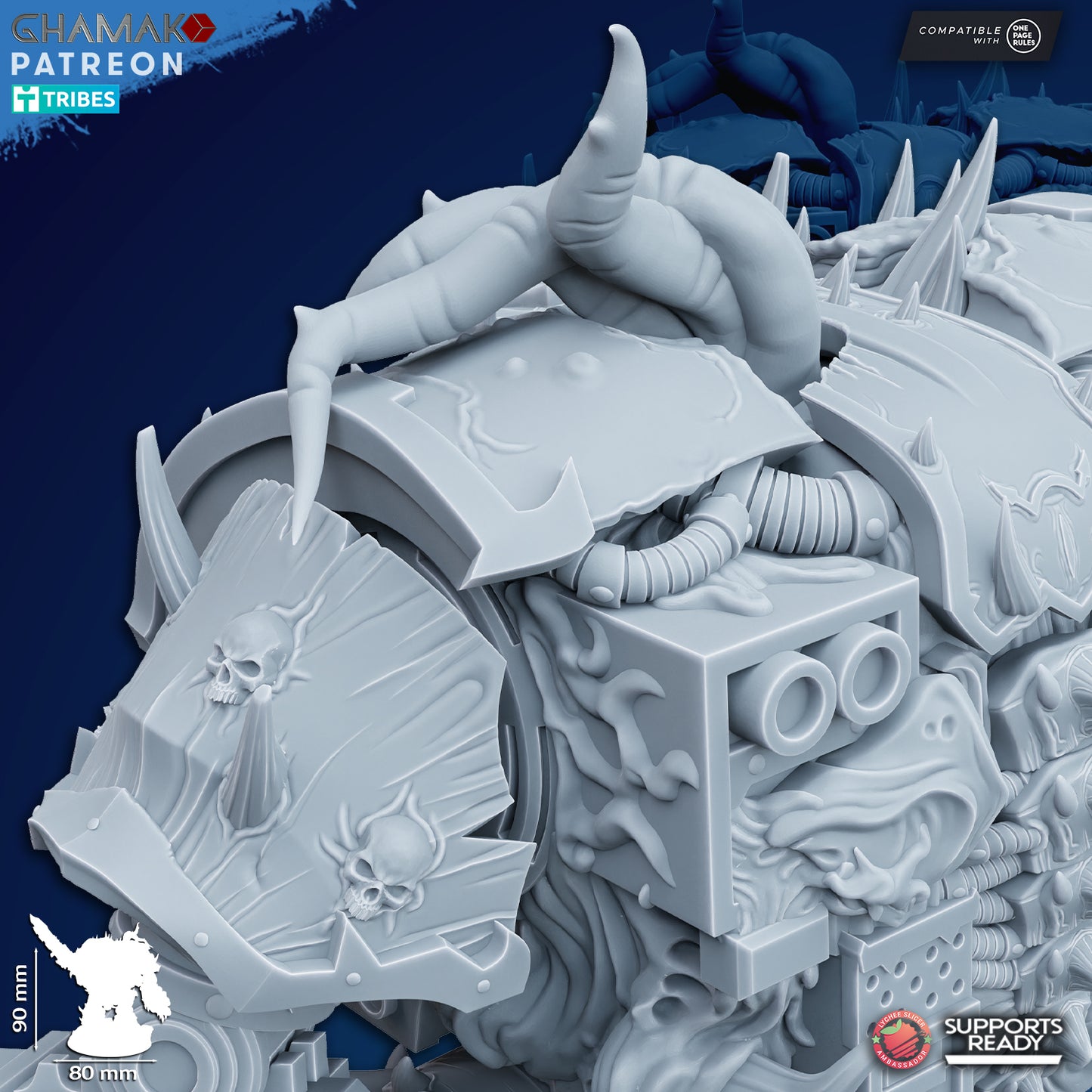 Cursed Sarcophagus by Ghamak Fantasy 28/32mm Scale Miniature, 90mm Tall