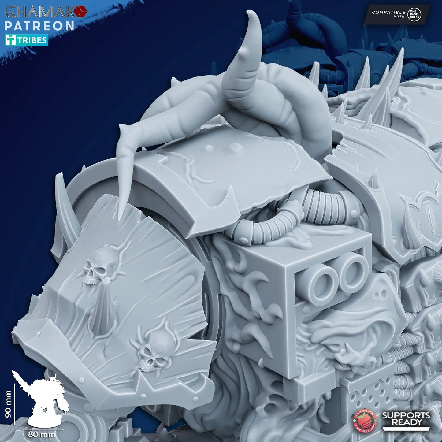 Cursed Sarcophagus by Ghamak Fantasy 28/32mm Scale Miniature, 90mm Tall My Store