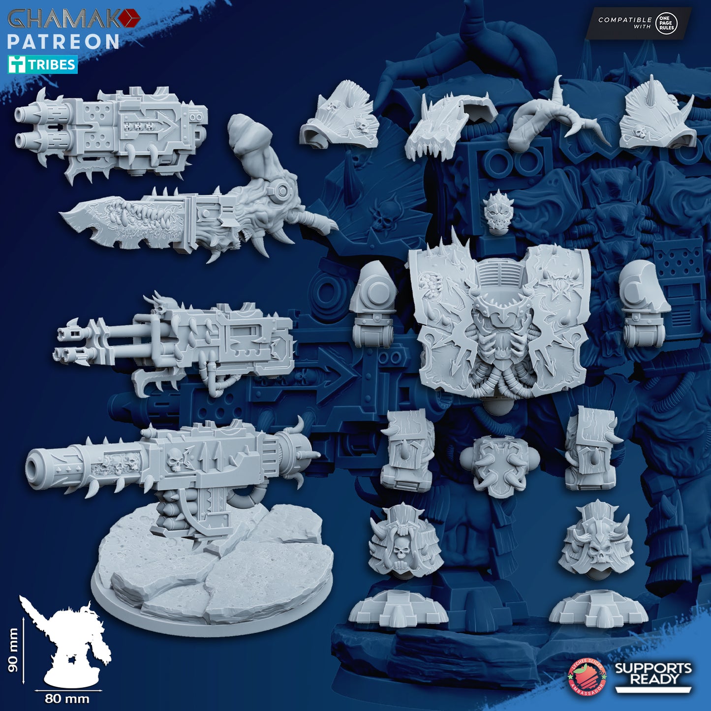 Cursed Sarcophagus by Ghamak Fantasy 28/32mm Scale Miniature, 90mm Tall