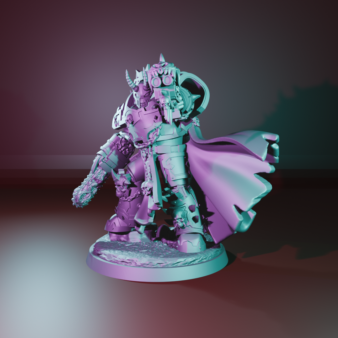 Exterminator Lord 2 by Ghamak 28/32mm Scale Miniature, 42mm tall