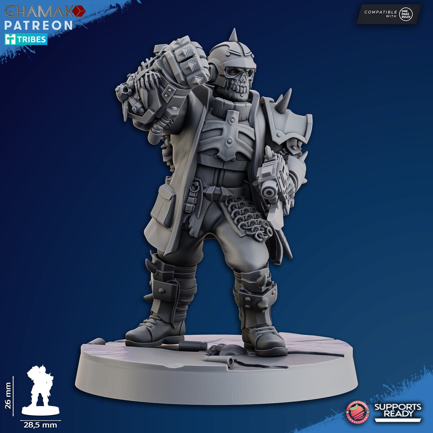 Dictator Squad by Ghamak, 28/32mm Heroic Scale Miniature, 26mm tall, 5 Units