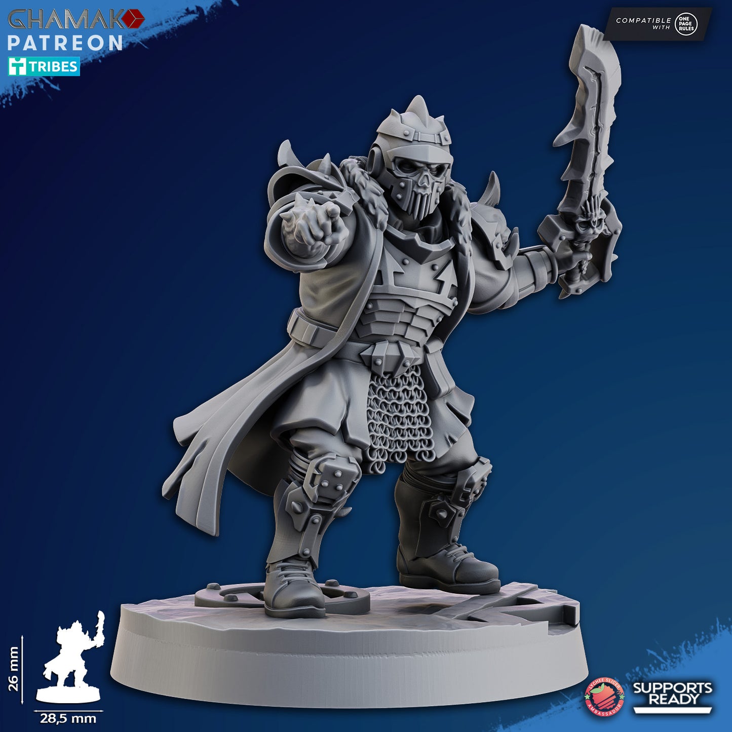 Dictator Squad by Ghamak, 28/32mm Heroic Scale Miniature, 26mm tall, 5 Units