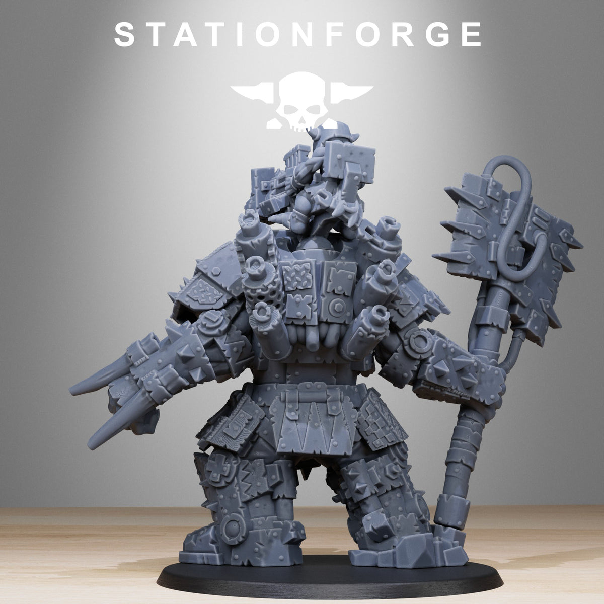 Orkaz Commander by Station Forge – Resin Printed Grimdark Hero