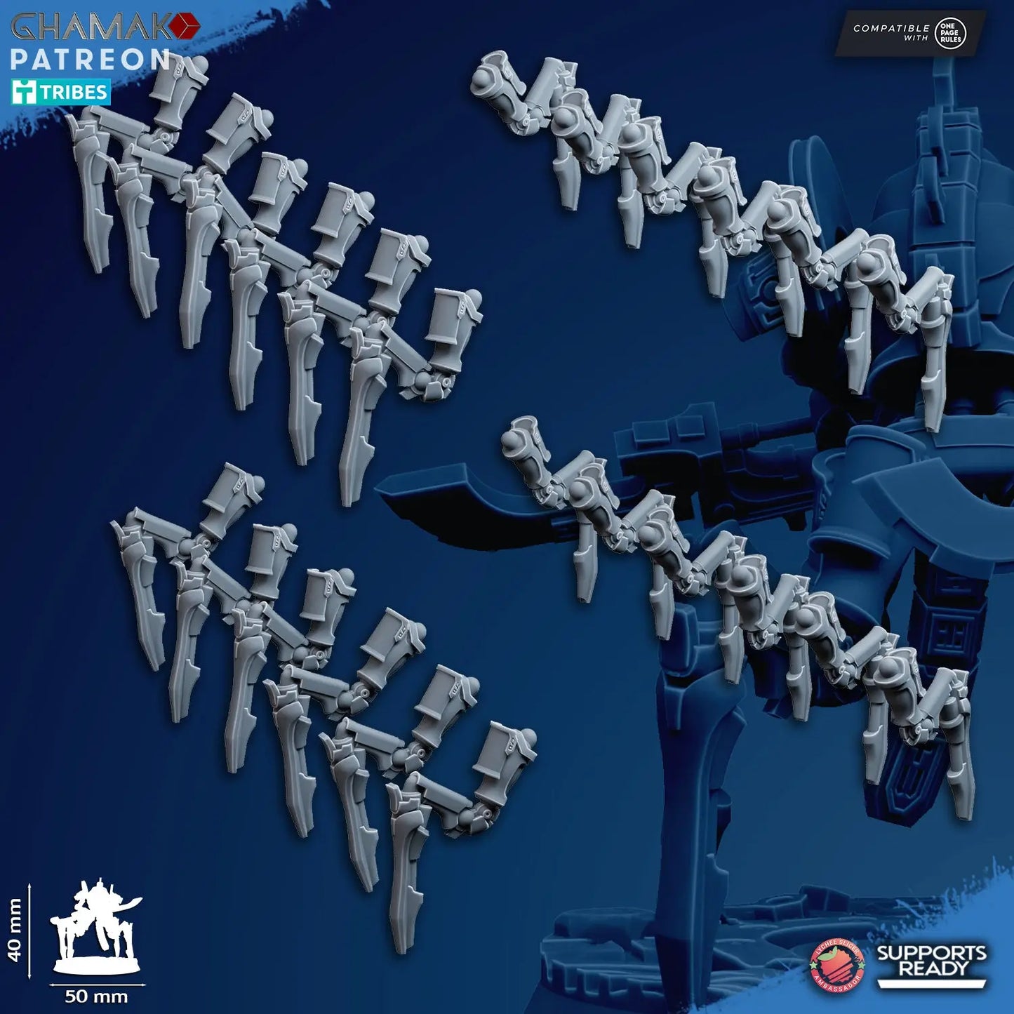 Vanquishers by Ghamak: Sci-fi 28/32mm Heroic Scale Miniature, 40mm tall, 7 Units My Store