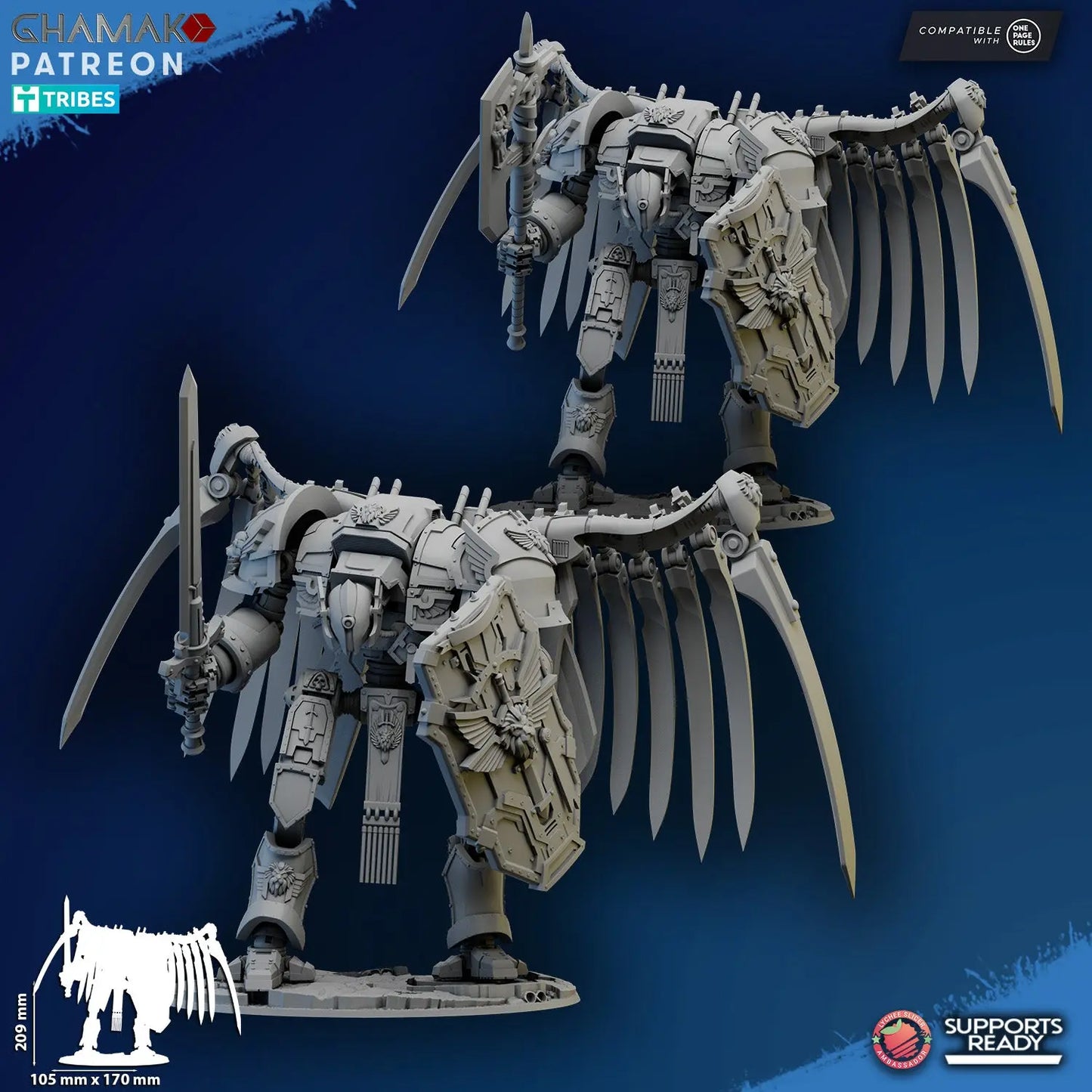 Angelic Titan by Ghamak 28/32mm Scale Miniature, 209x170mm My Store