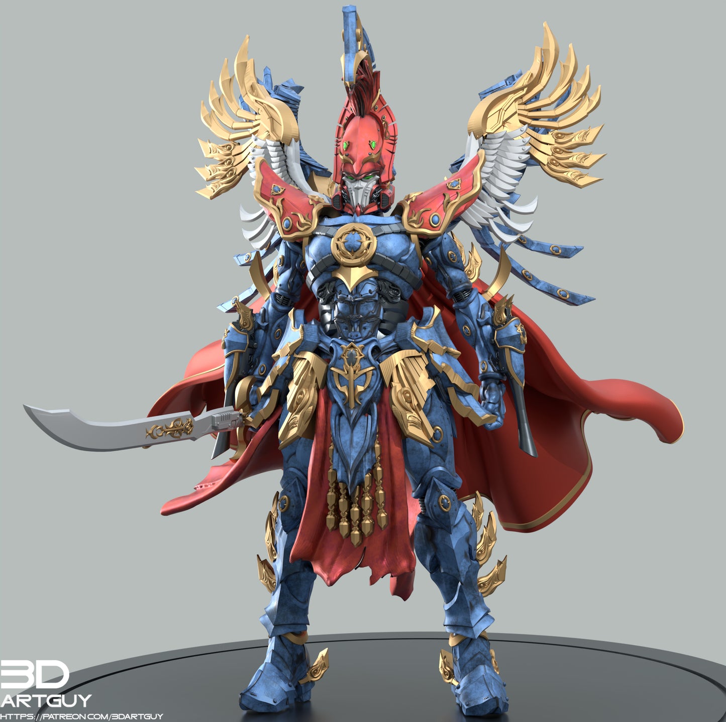 The First Phoenix by 3DArtGuy 32mm scale, 50mm or 100mm, Miniature War Gaming Figure, Grim Dark, Proxy, Space Elf