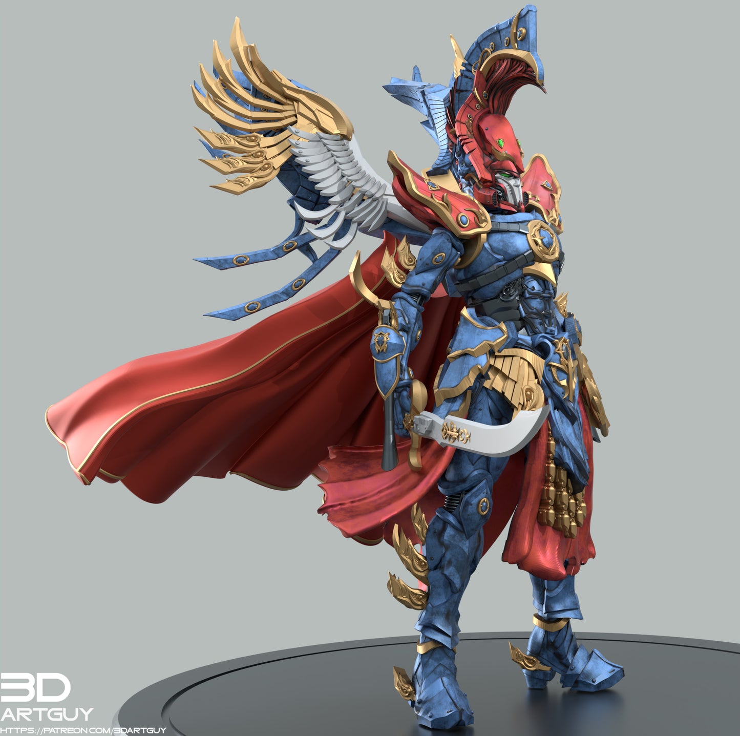 The First Phoenix by 3DArtGuy 32mm scale, 50mm or 100mm, Miniature War Gaming Figure, Grim Dark, Proxy, Space Elf