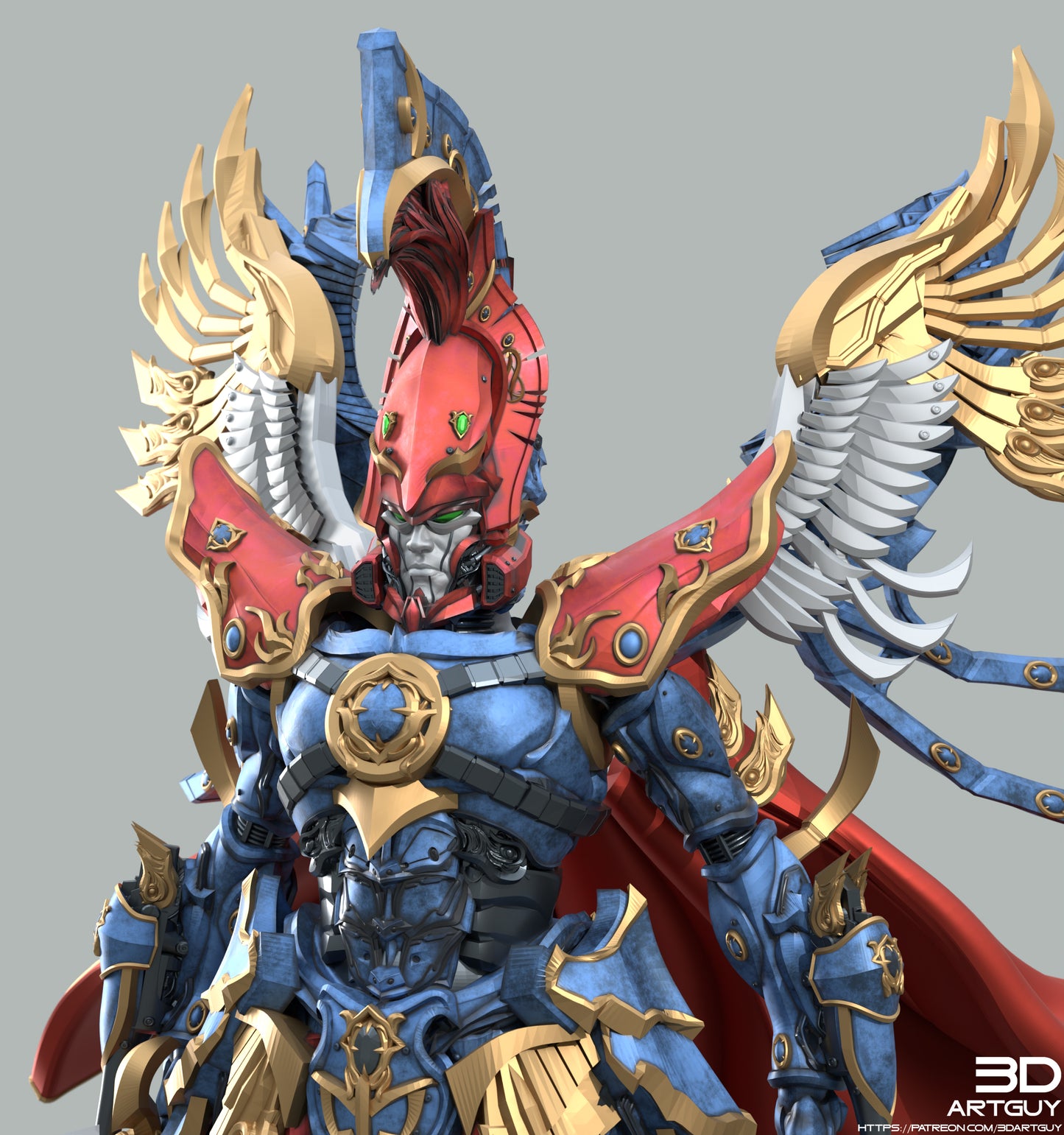 The First Phoenix by 3DArtGuy 32mm scale, 50mm or 100mm, Miniature War Gaming Figure, Grim Dark, Proxy, Space Elf
