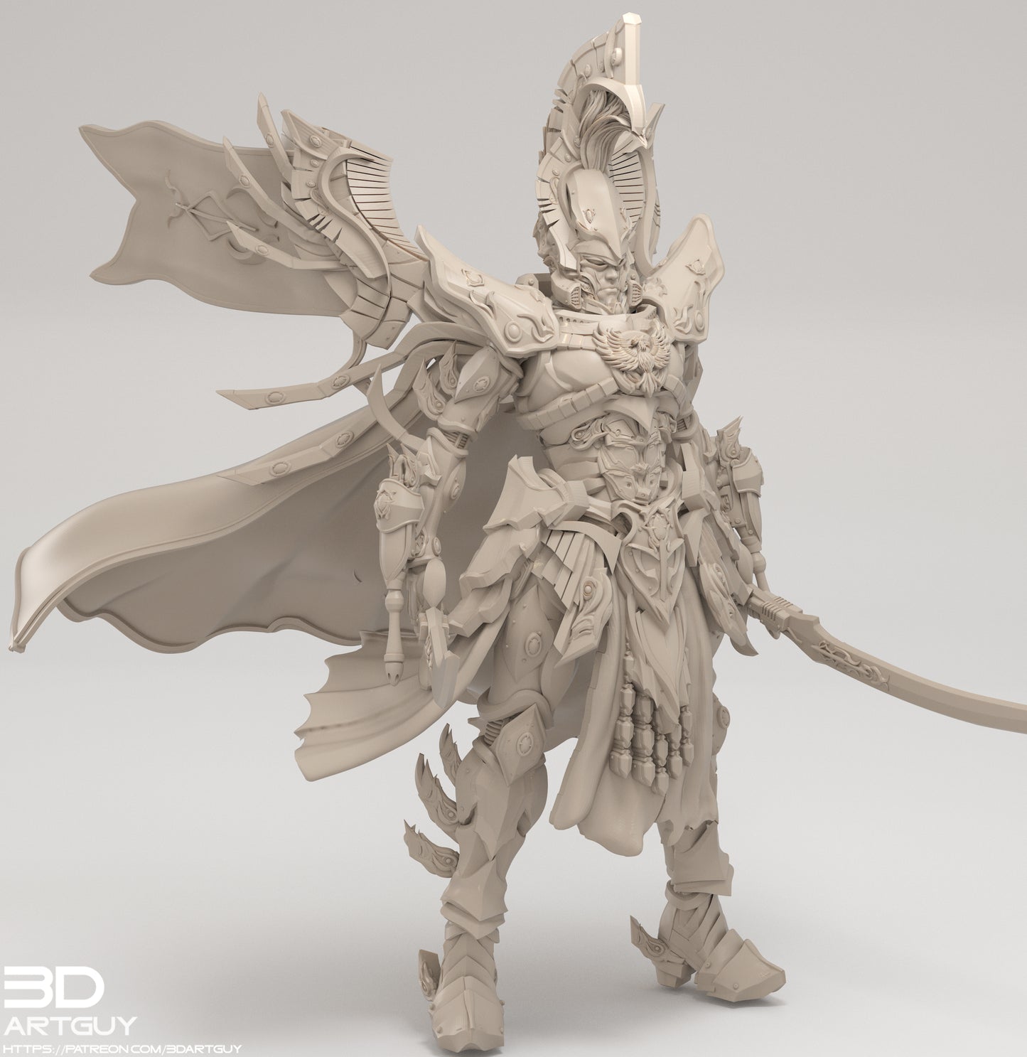The First Phoenix by 3DArtGuy 32mm scale, 50mm or 100mm, Miniature War Gaming Figure, Grim Dark, Proxy, Space Elf