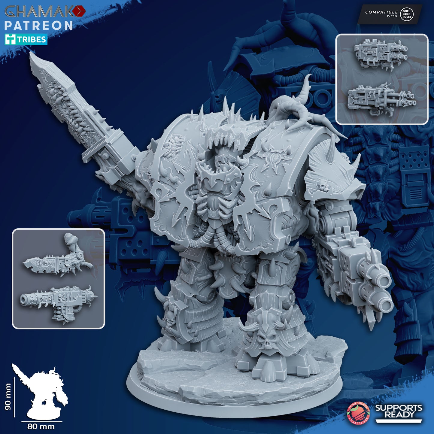 Cursed Sarcophagus by Ghamak Fantasy 28/32mm Scale Miniature, 90mm Tall