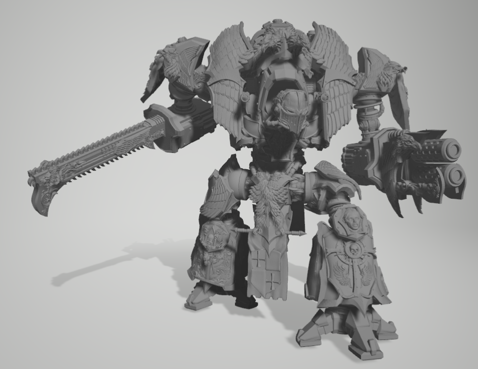 Medieval Mech Knight by 3DArtGuy 32mm scale, 50, 180mm, Miniature War Gaming Figure (Copy)