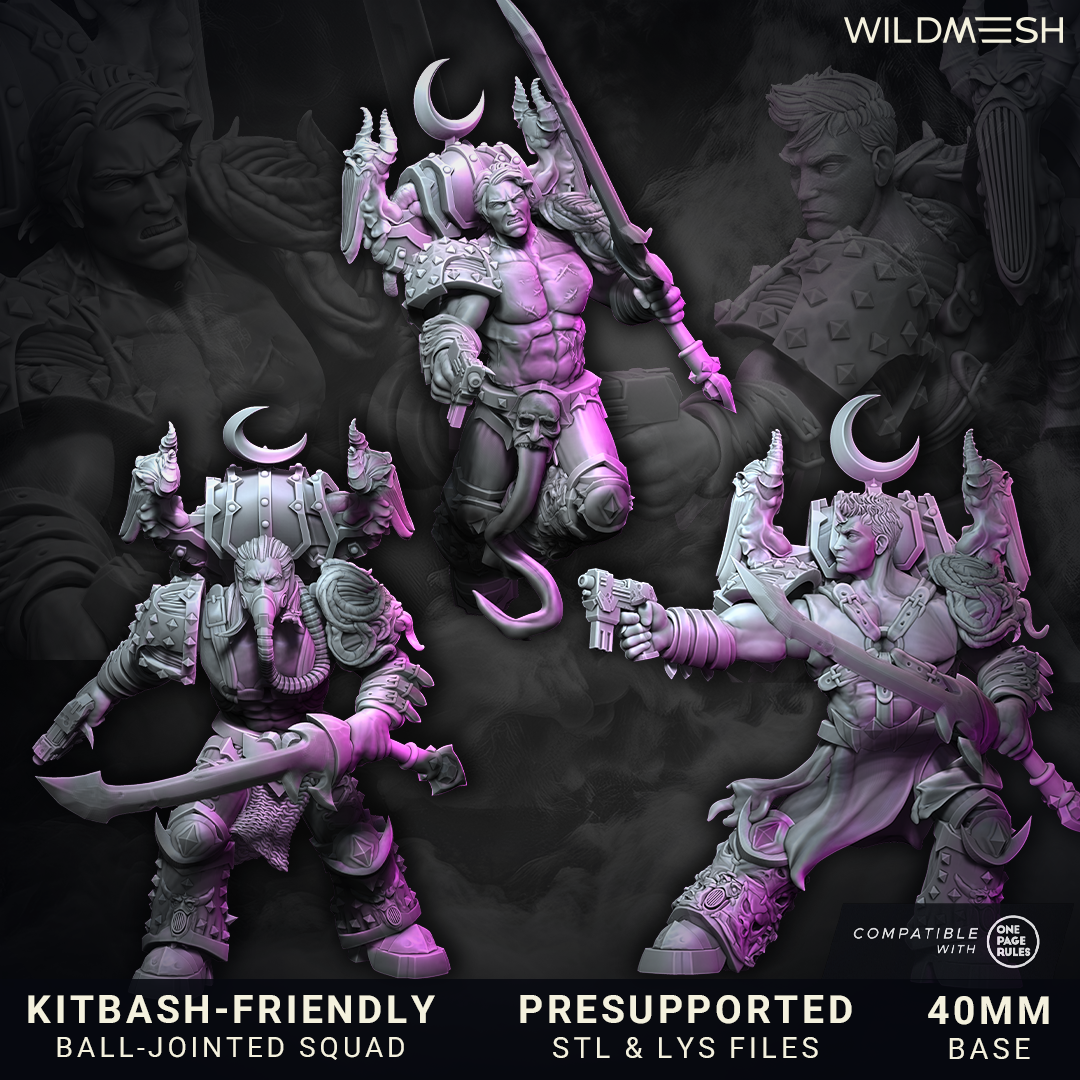 Shards of Excess by Wild Mesh 28/32mm Heroic Scale Miniature, 35mm tall, 3 Units