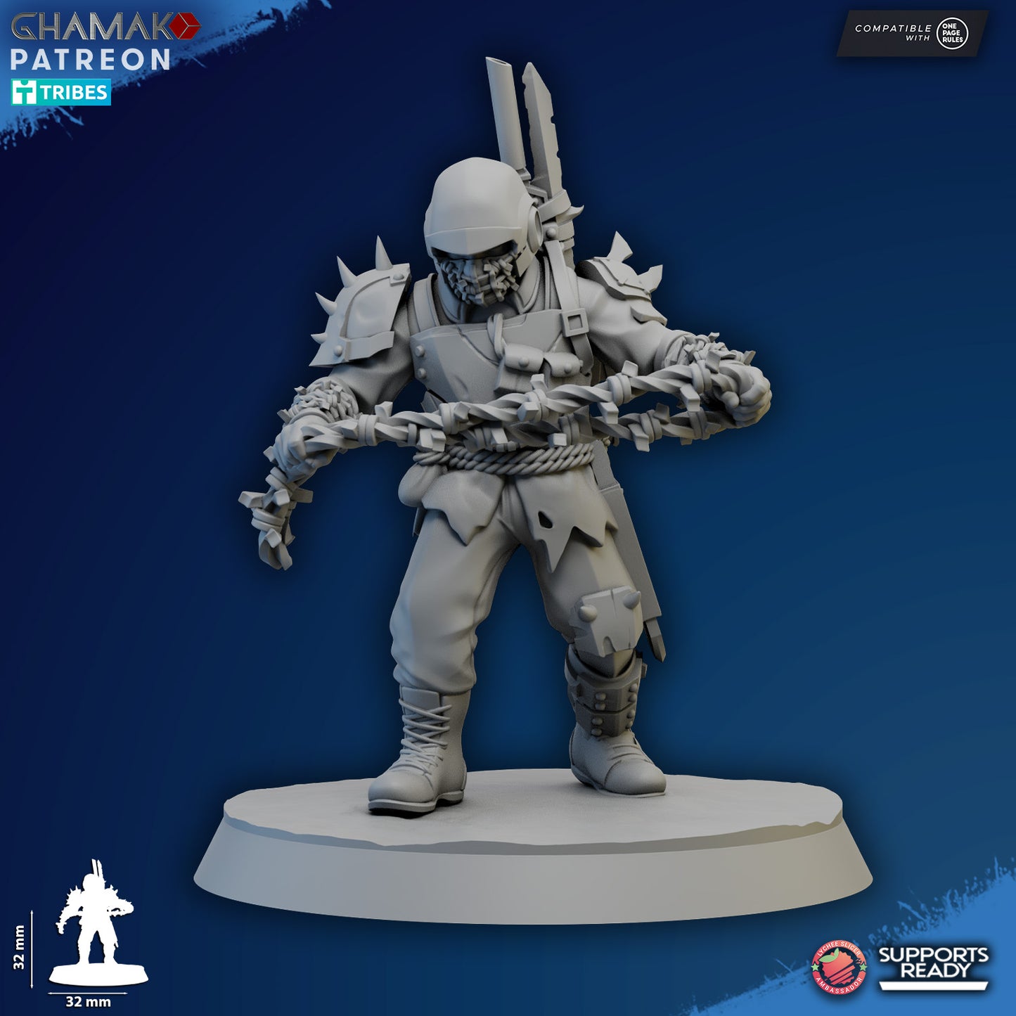 Tortured Prisoners and Torturer by Ghamak, 28/32mm Heroic Scale Miniature, 32mm tall, 4 Units