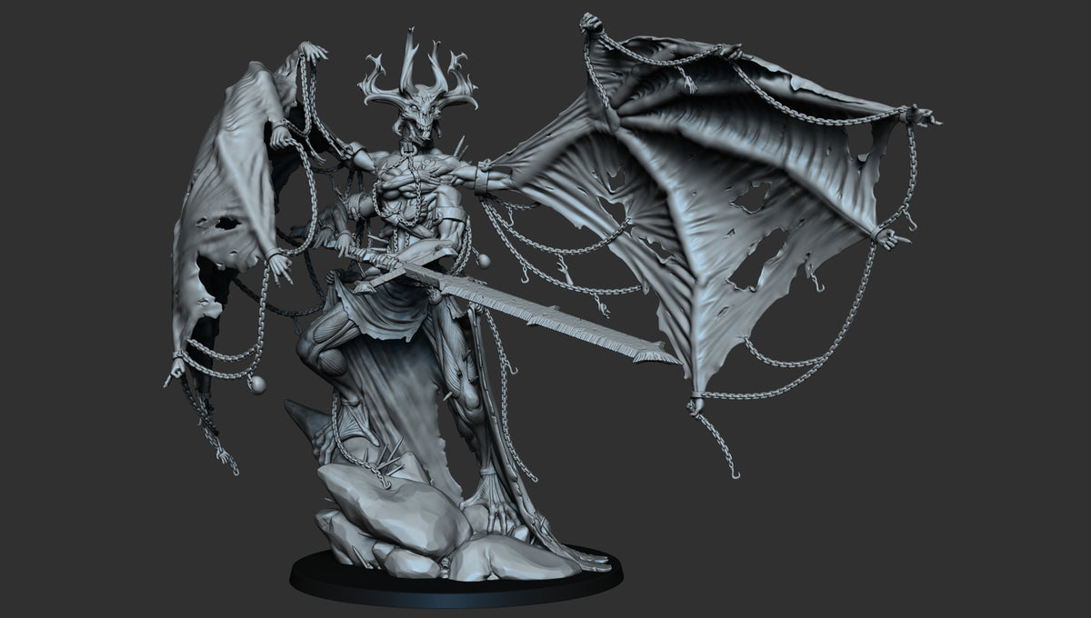 Archdemon of Impropriety by Malal3D – grey render