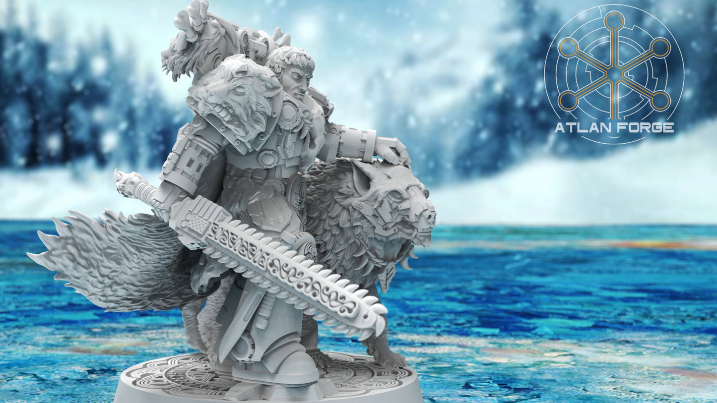 Valen Asgardian Commander by Atlan Forge 28/32mm Scale Miniature, 45mm tall