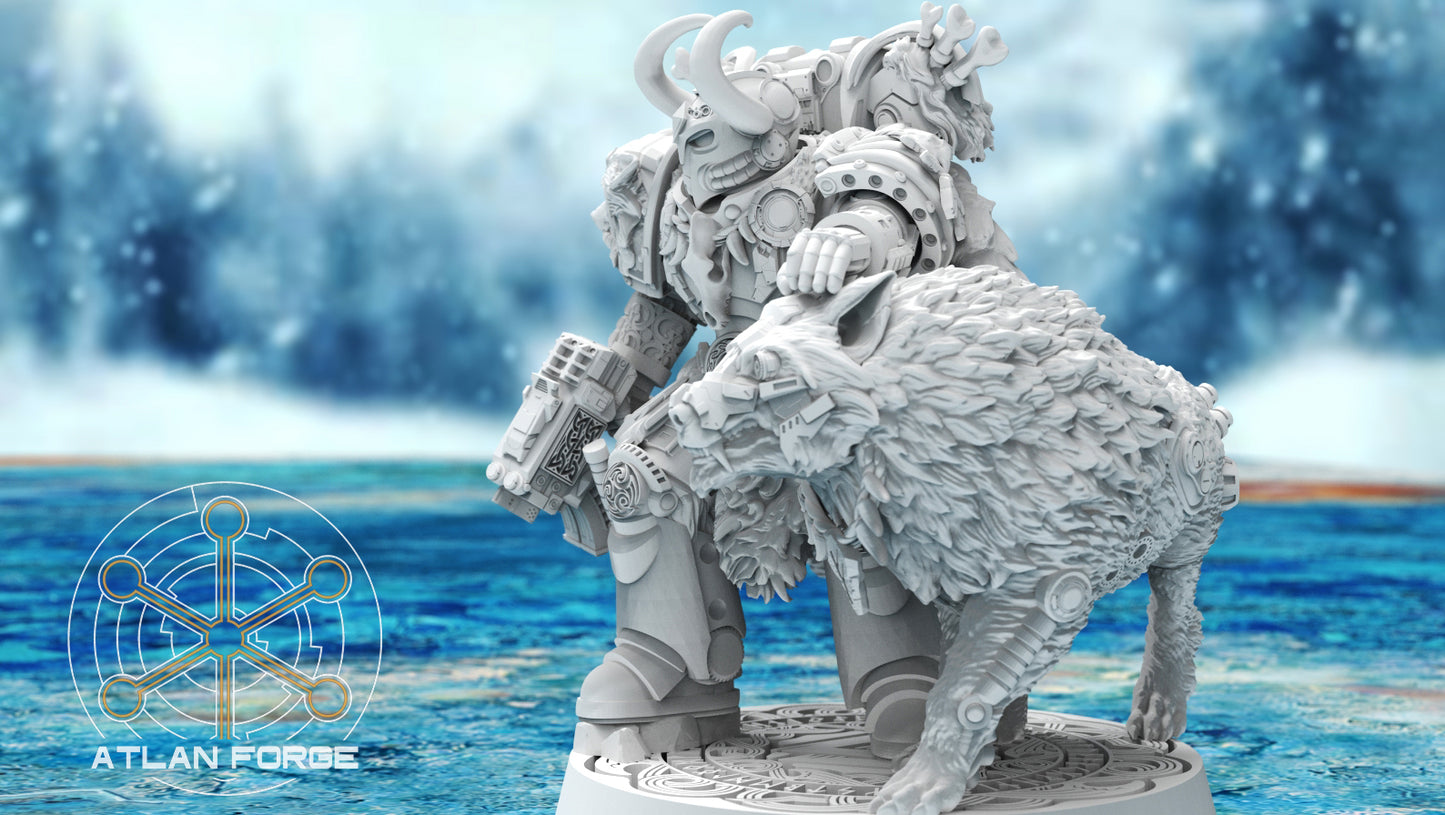 Valen Asgardian Commander by Atlan Forge 28/32mm Scale Miniature, 45mm tall