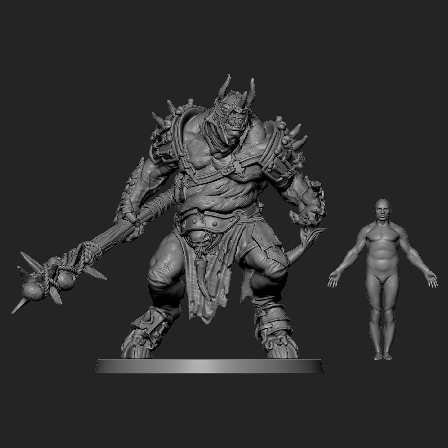 Beastman Brutes by Tales Keeper, 60mm Miniature, 28/32mm Scale, Fantasy War Gaming Figure