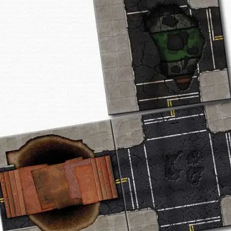 Digital Forge: Collision Course - Disaster Street Modular Terrain Tiles