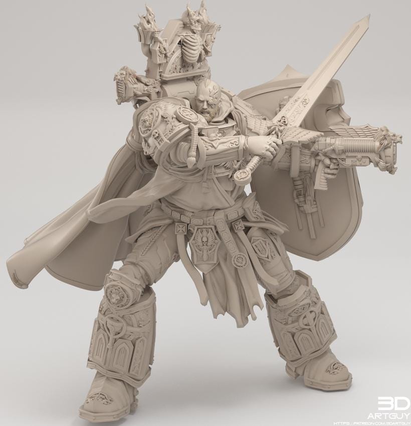 Champion by 3DArtGuy 50mm or 100m Miniature War Gaming Figure