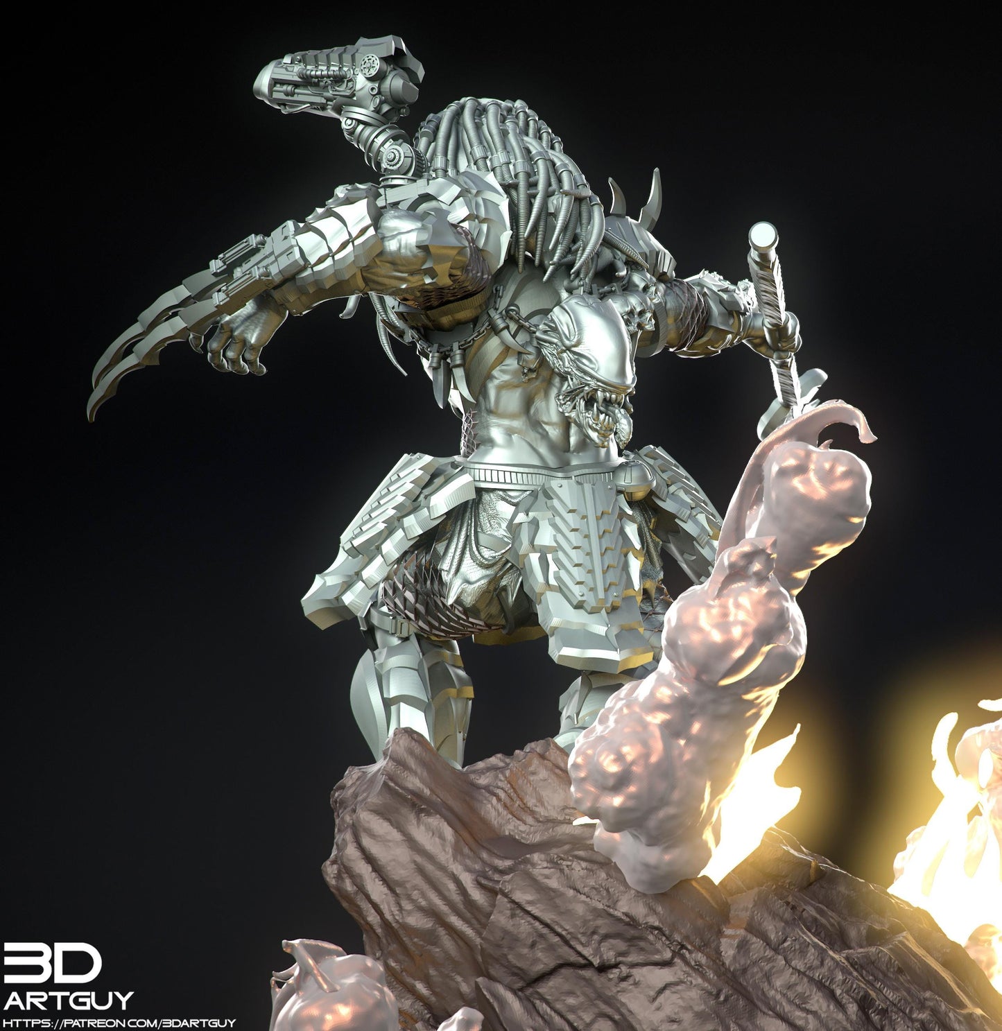 Apex Hunter by 3DArtGuy 50mm or 100m Miniature War Gaming Figure