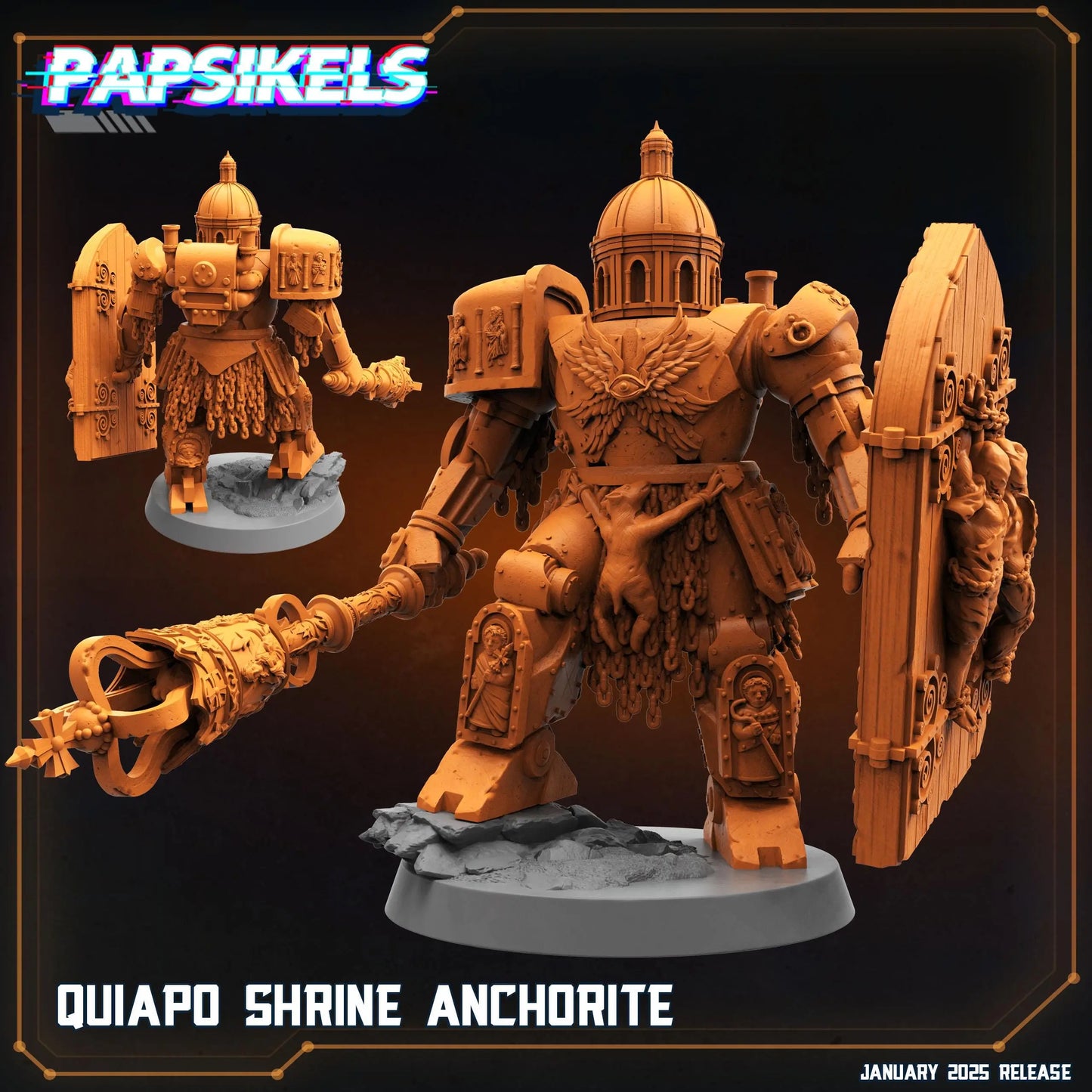 QUIAPO SHRINE ANCHORITE by Papikels Miniature, 100m tall Miniature, 32mm Scale, War Gaming Figure, Proxy for Trench Crusade
