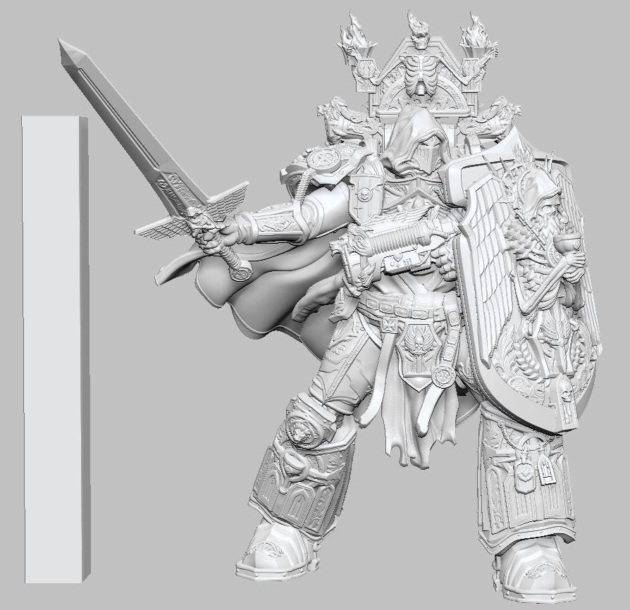 Champion by 3DArtGuy 50mm or 100m Miniature War Gaming Figure