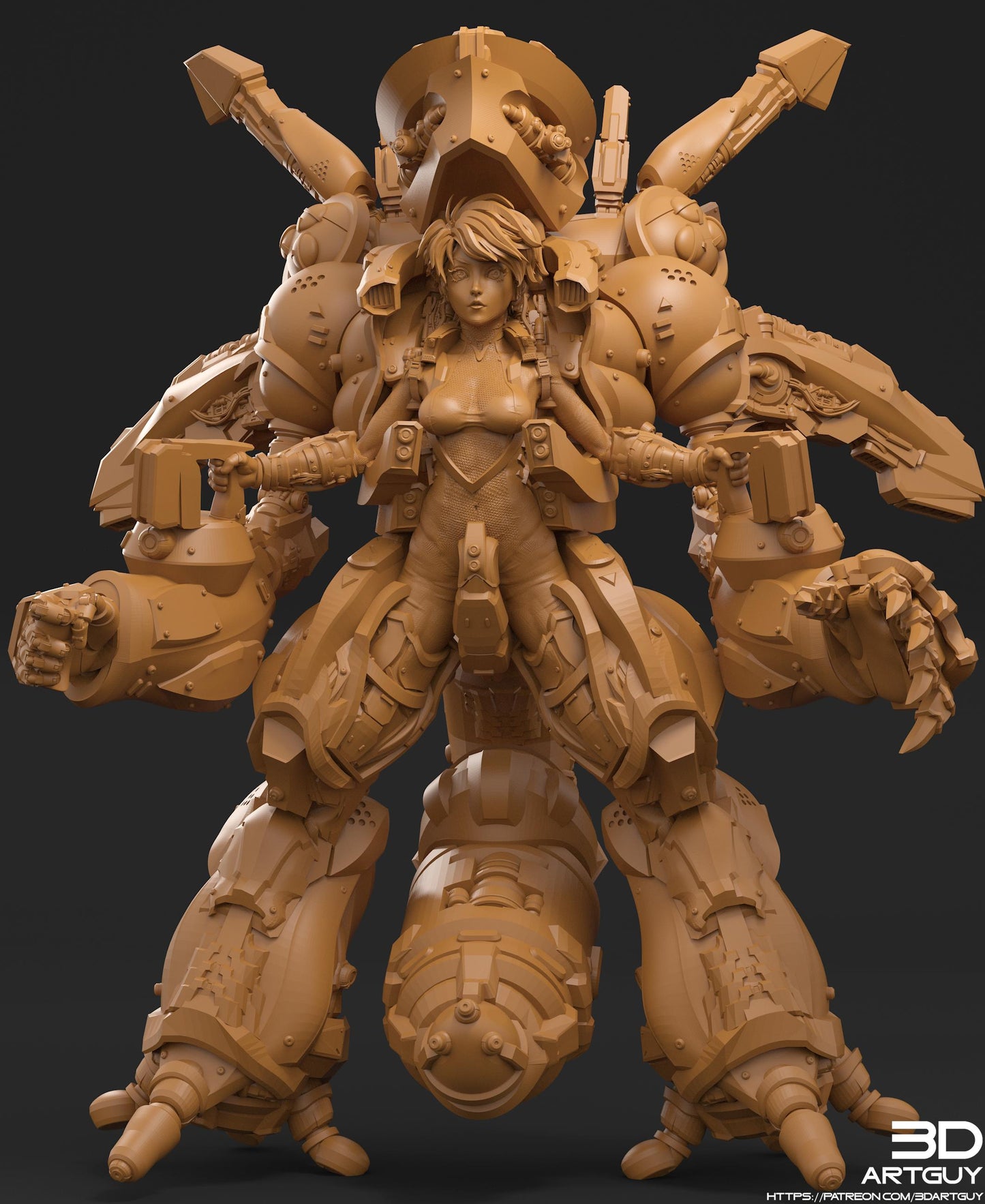 Mecha Pilot by 3DArtGuy 32mm scale, 50mm or 100m Miniature War Gaming Figure, Sci-fi, Proxy, Anime