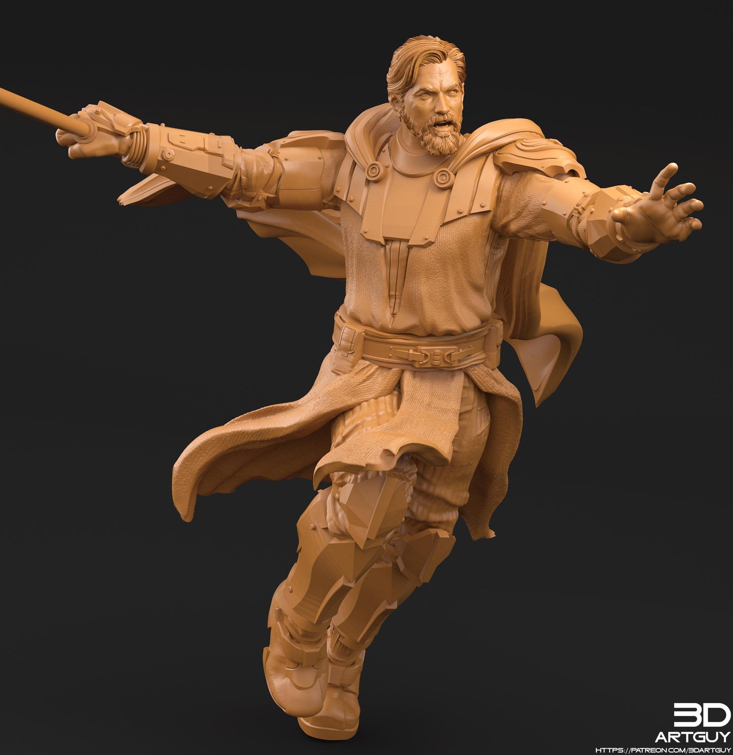 The General by 3DArtGuy 32mm scale, 50mm or 100m Miniature War Gaming Figure, Sci-fi, Proxy, Star Wars