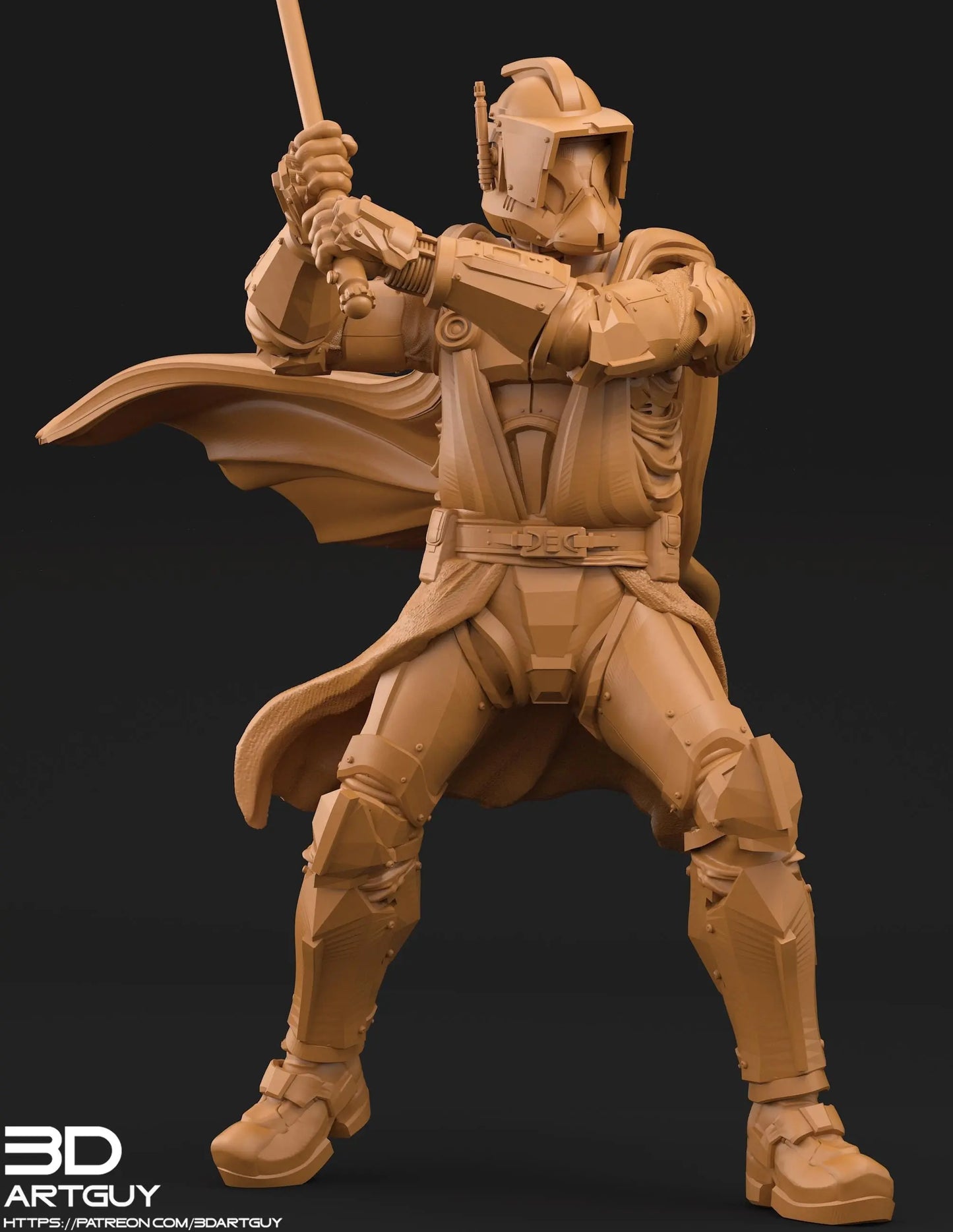 The General by 3DArtGuy 32mm scale, 50mm or 100m Miniature War Gaming Figure, Sci-fi, Proxy, Star Wars