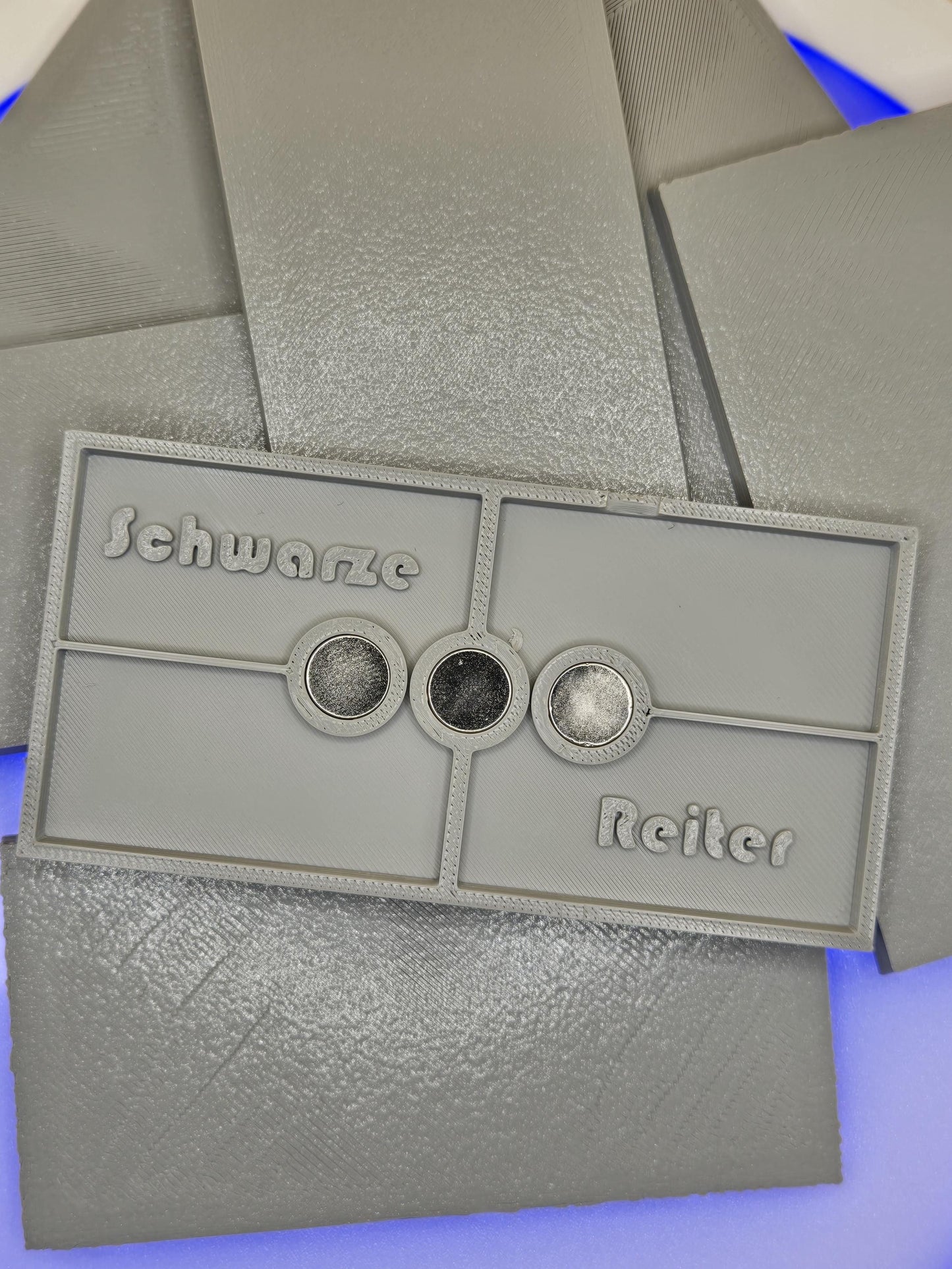 100mm x 50mm Magnetic Rectangle Bases for Miniatures, STL Printed Bases, Mini Bases, Magnetic, PLA Bases, 2mm bracing