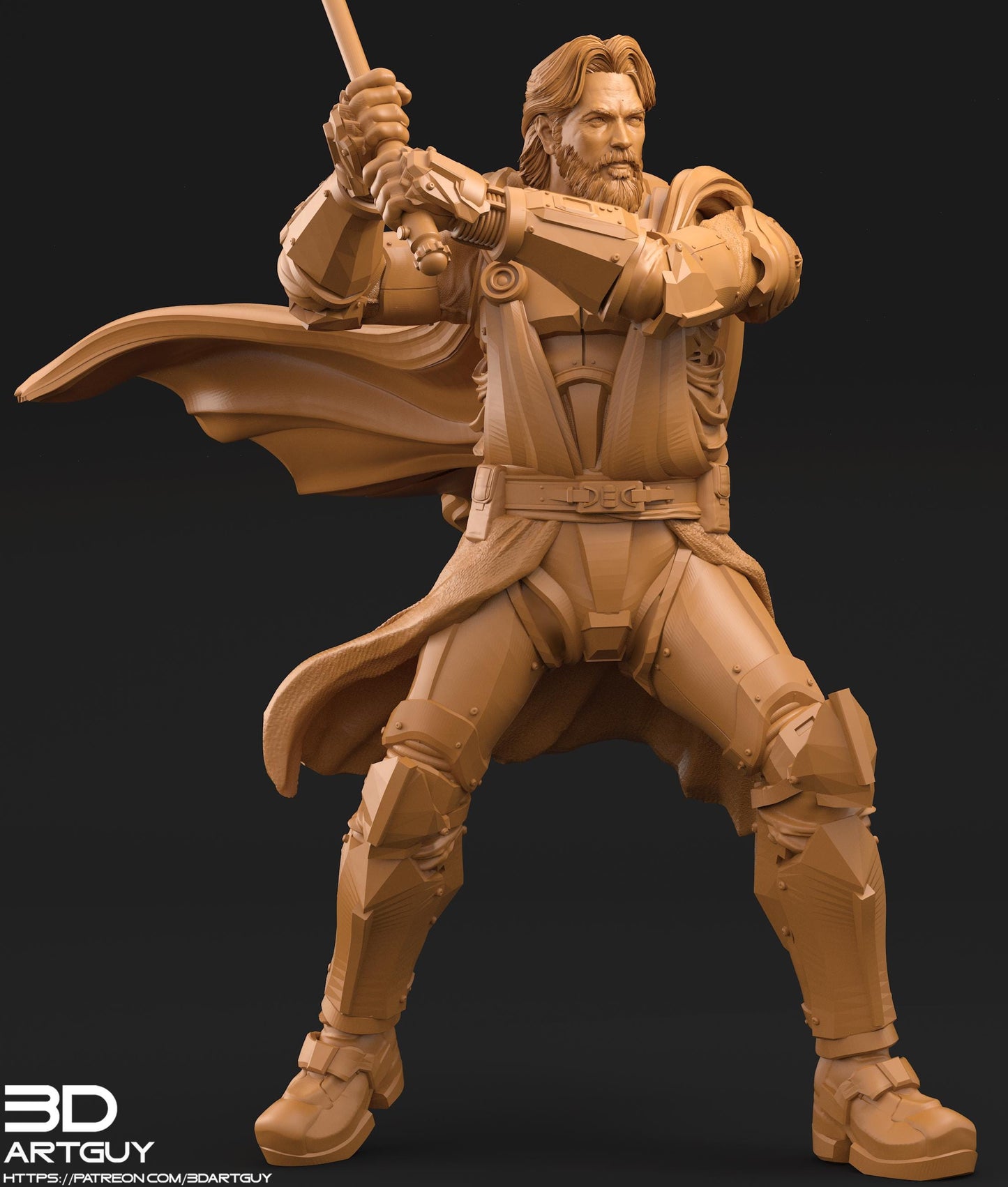 The General by 3DArtGuy 32mm scale, 50mm or 100m Miniature War Gaming Figure, Sci-fi, Proxy, Star Wars