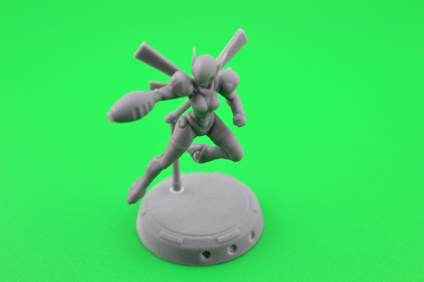 CYBERBABE CHAYUN by Papsiles 32mm scale miniature, Includes base and stand, For any sci-fi or OPR table top games