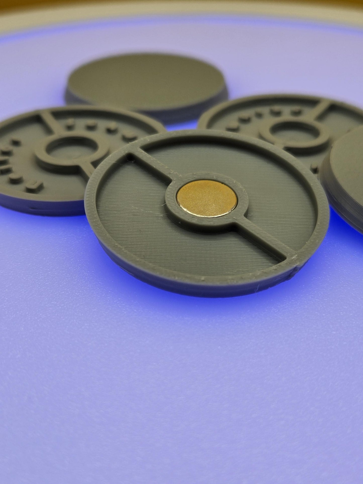 40mm Magnetic Round Bases for Miniatures, STL Printed Bases, Mini Bases, Magnetic, PLA Bases, 2mm bracing