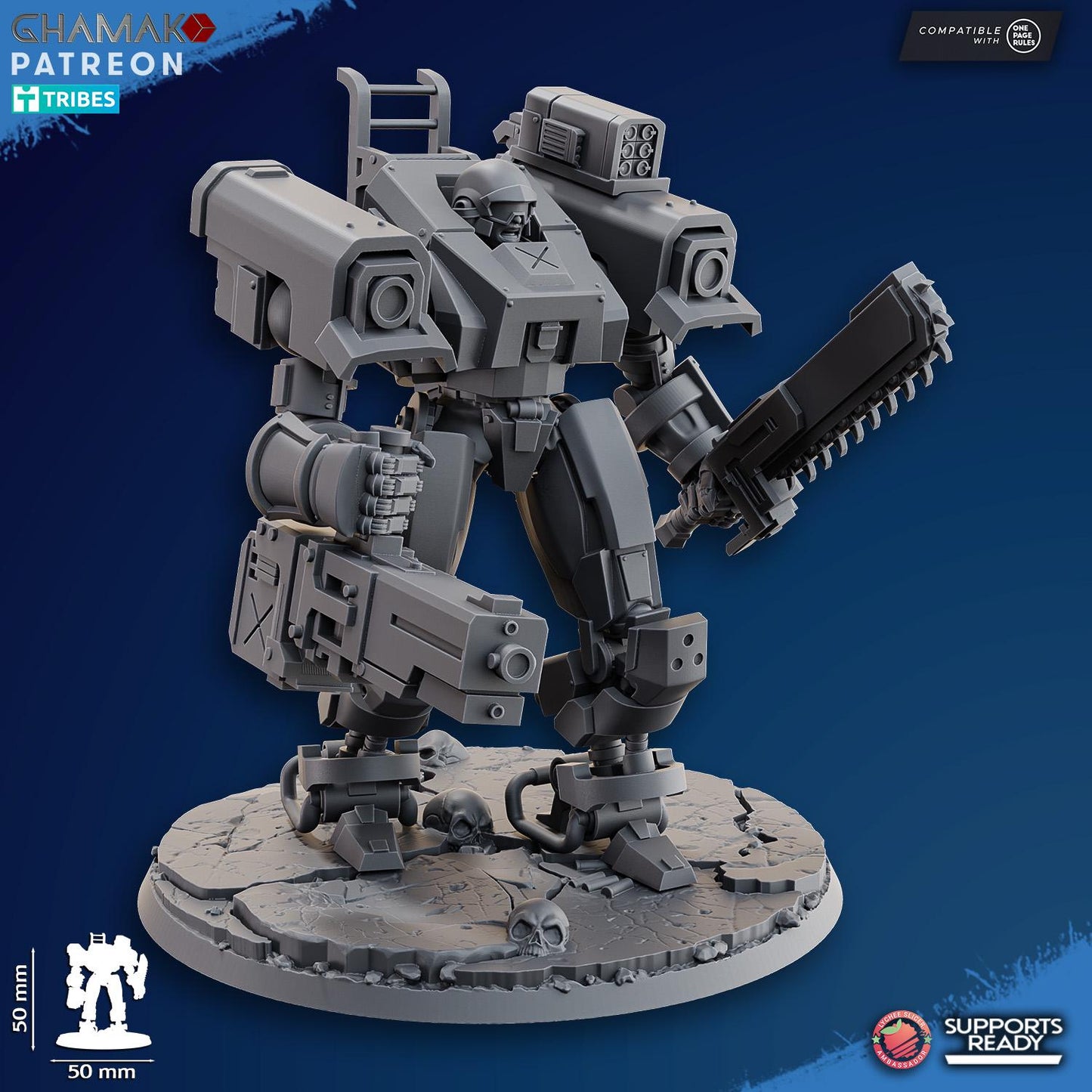 Heavy Grenadiers by Ghamak Sci-fi 28mm Heroic Scale Miniature, 50mm tall, 3 Units, One Page Rules Compatible, Grimdark, or Sci-Fi
