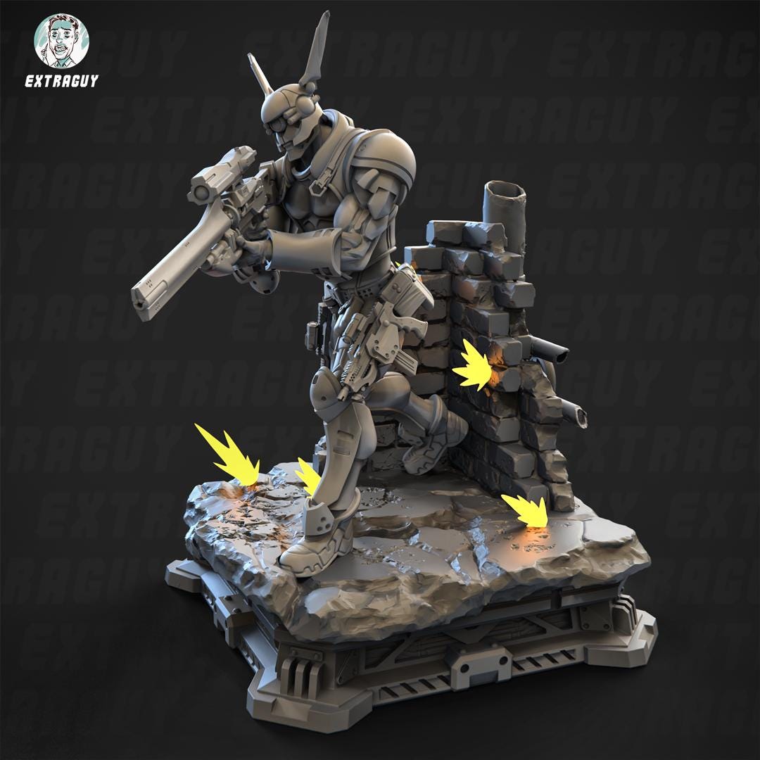 Appleseed Briareos by Extra Guy 32mm or 100mm figure, With Base, Anime, Tabletop, Proxy, Figure