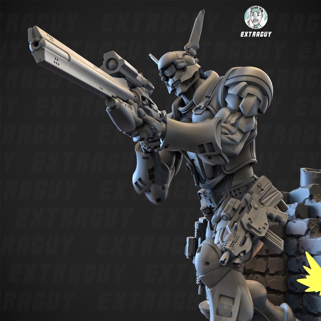 Appleseed Briareos by Extra Guy 32mm or 100mm figure, With Base, Anime, Tabletop, Proxy, Figure