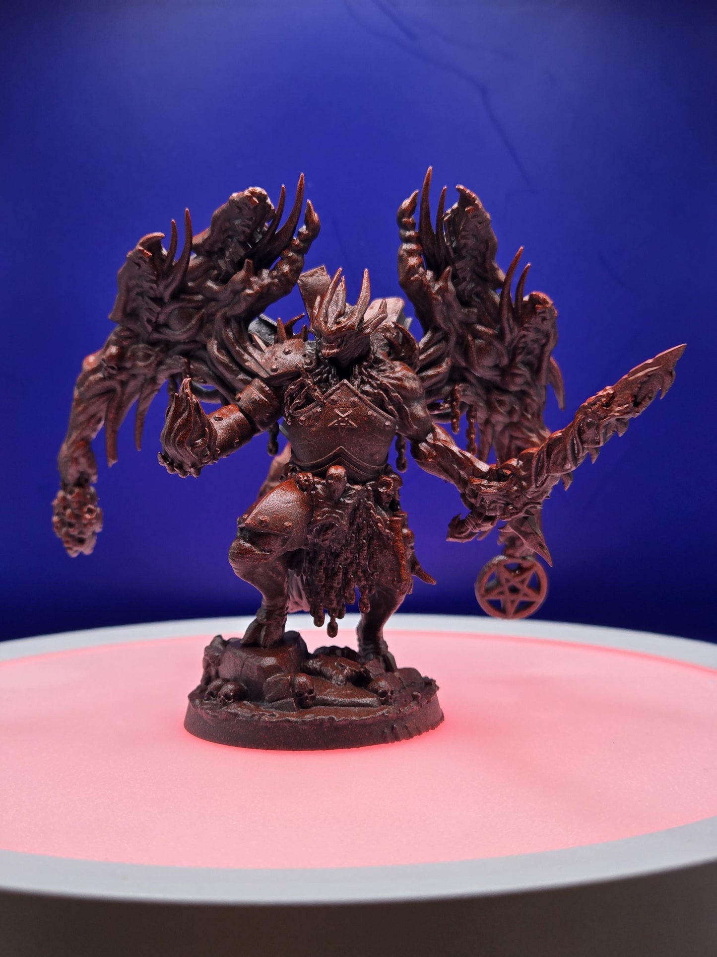 BARKASAR, Preator Of Brutality by Papikels Miniature, 100m tall Miniature, 32mm Scale, War Gaming Figure, Proxy for Trench Crusade