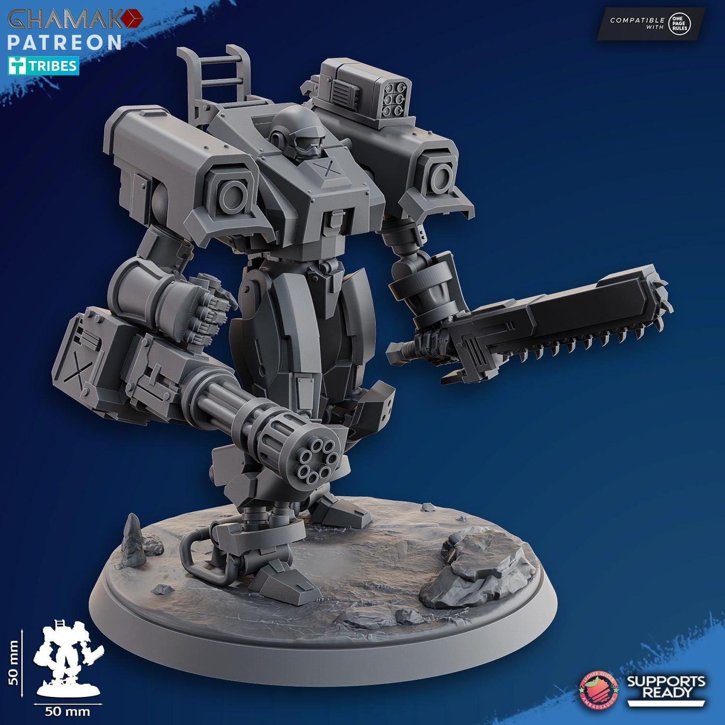 Heavy Grenadiers by Ghamak Sci-fi 28mm Heroic Scale Miniature, 50mm tall, 3 Units, One Page Rules Compatible, Grimdark, or Sci-Fi