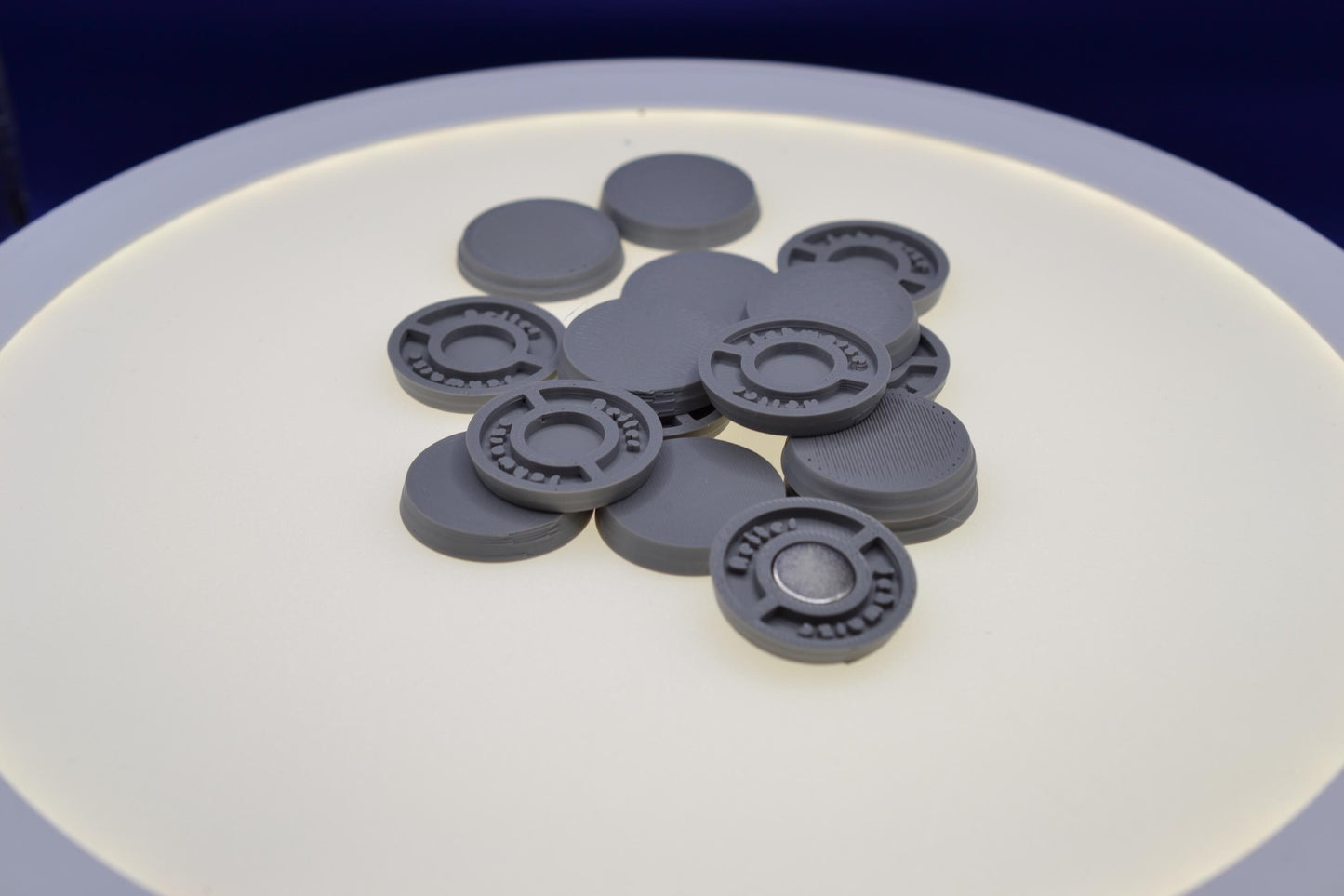 25mm Magnetic Bases for Miniatures, STL Printed Bases, Mini Bases, Magnetic, PLA Bases, 2mm bracing