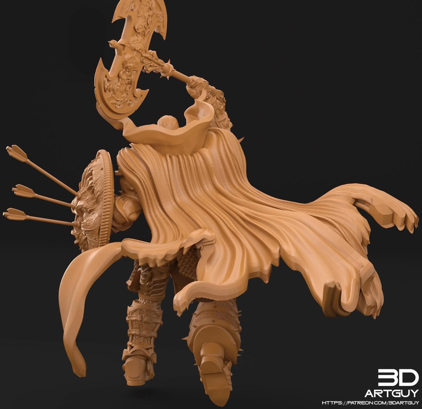 Hell Baron by 3DArtGuy 32mm scale, 50mm tall, Miniature War Gaming Figure, Grim Dark, Proxy, DnD, Comics, Spawn