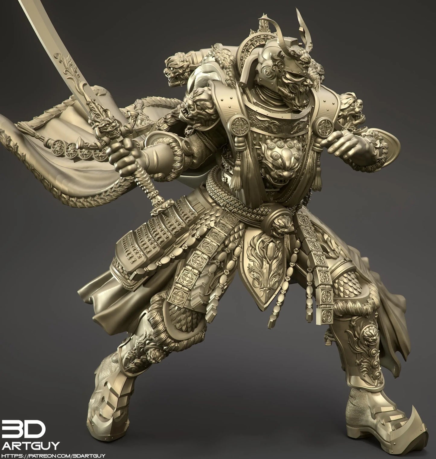 Rider by 3DArtGuy 32mm scale, 50mm or 100mm, Miniature War Gaming Figure