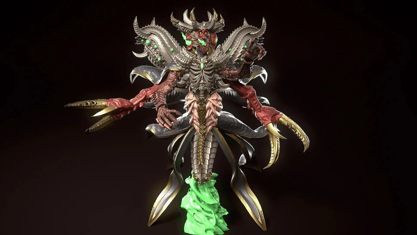 Falsehood Demon by 3DArtGuy 32mm scale, 50 or 100mm, Miniature War Gaming Figure, Fantasy, Proxy for Belial, DnD, 2 Versions