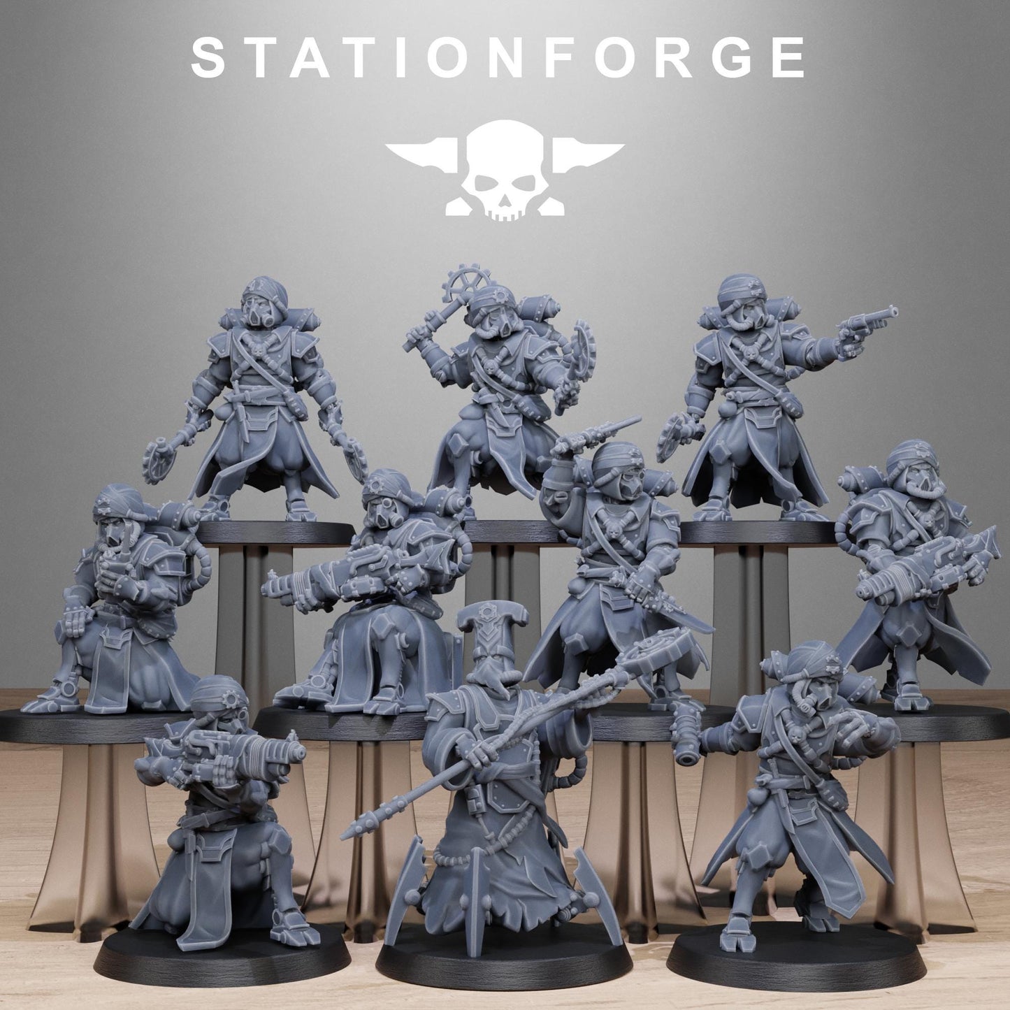 Scavanger Scorchers by Station Forge 28mm Heroic Scale Miniature, 32mm tall, 10 Units, Proxy, Grimdark, Sci-Fi, OPR, Guard, Chaos
