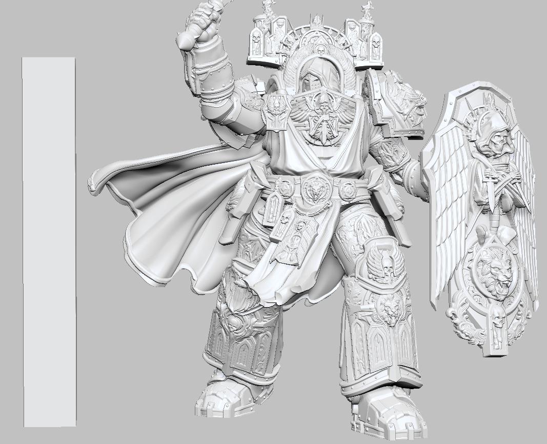 Grim Knight by 3DArtGuy 32mm scale, 50mm or 100mm, Miniature War Gaming Figure, Grim Dark, Proxy, Terminator, Death Wing, I, Angel