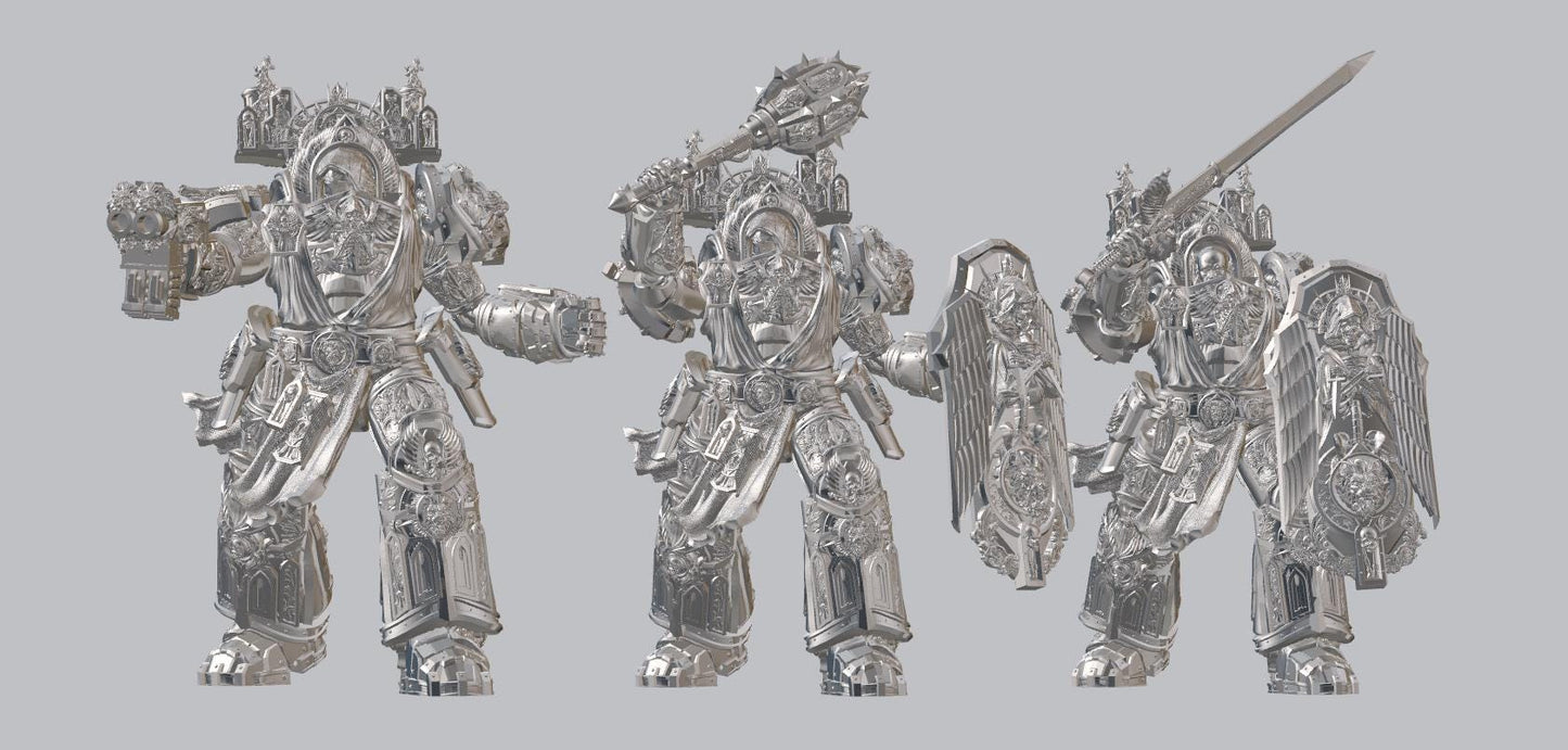 Grim Knight by 3DArtGuy 32mm scale, 50mm or 100mm, Miniature War Gaming Figure, Grim Dark, Proxy, Terminator, Death Wing, I, Angel