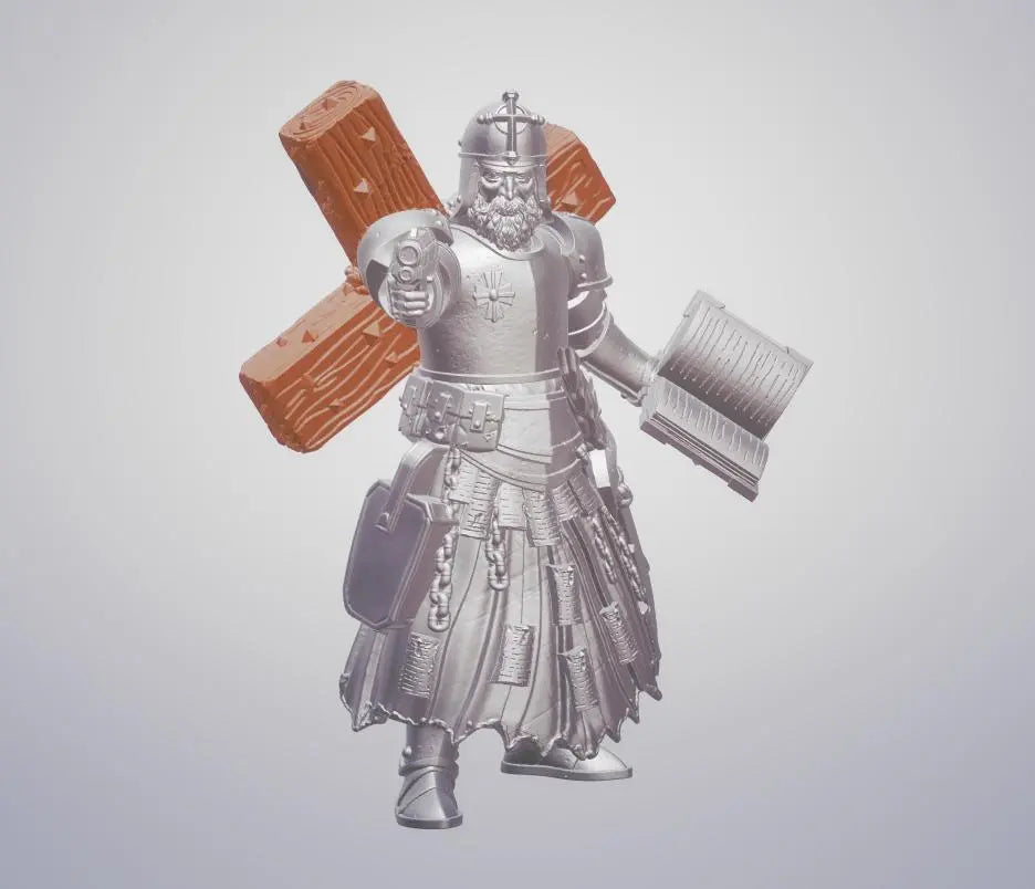 Quiapo Trench Cleric by Papikels Miniature, 40mm Miniature, 32mm Scale, War Gaming, Proxy for Trench Crusade, Table top gaming