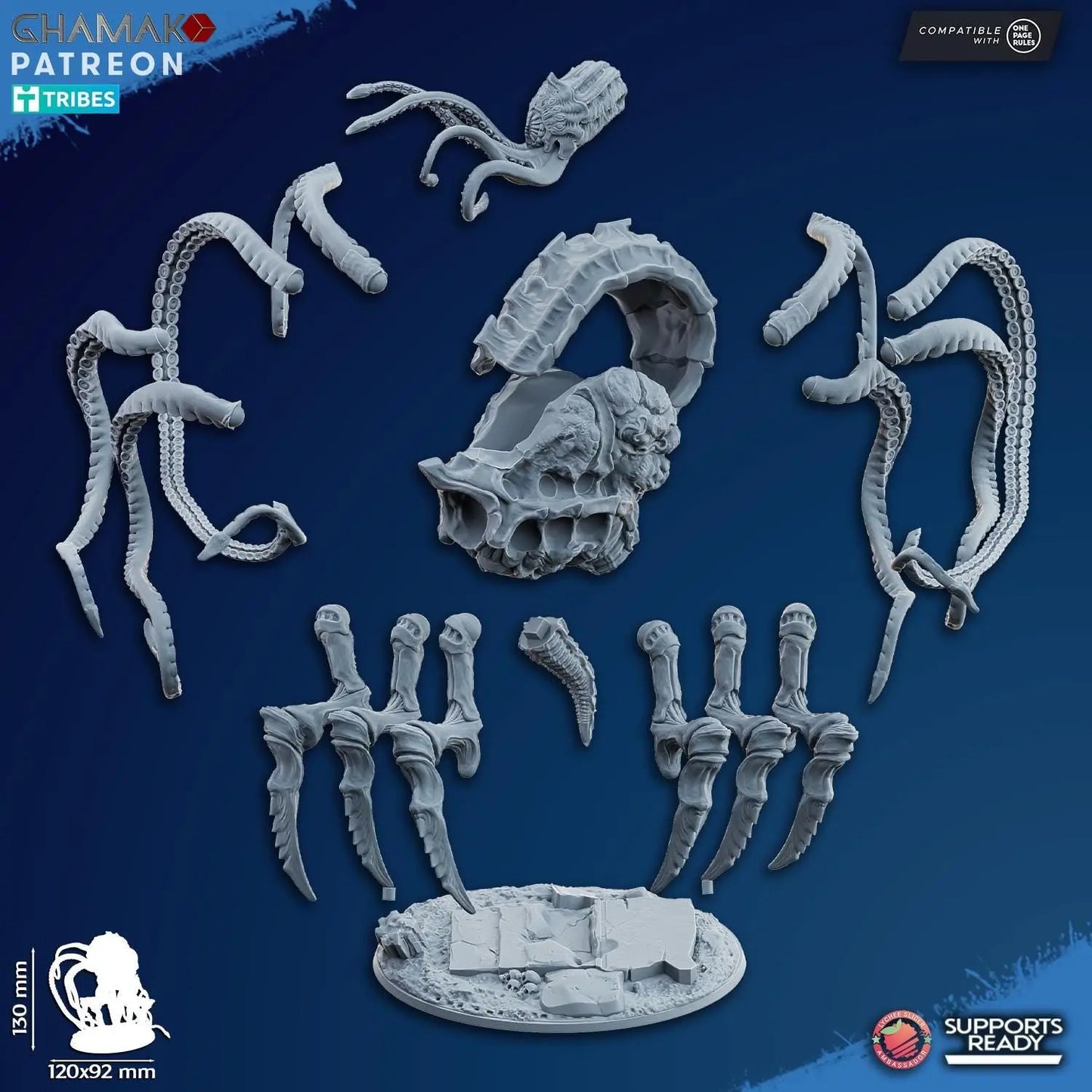 Venefic Brooder by Ghamak Sci-Fi, 28mm Scale Miniature, 130mm x 92mm, Bug, Tyranid Proxy, Lovecraft, Eldritch Horros