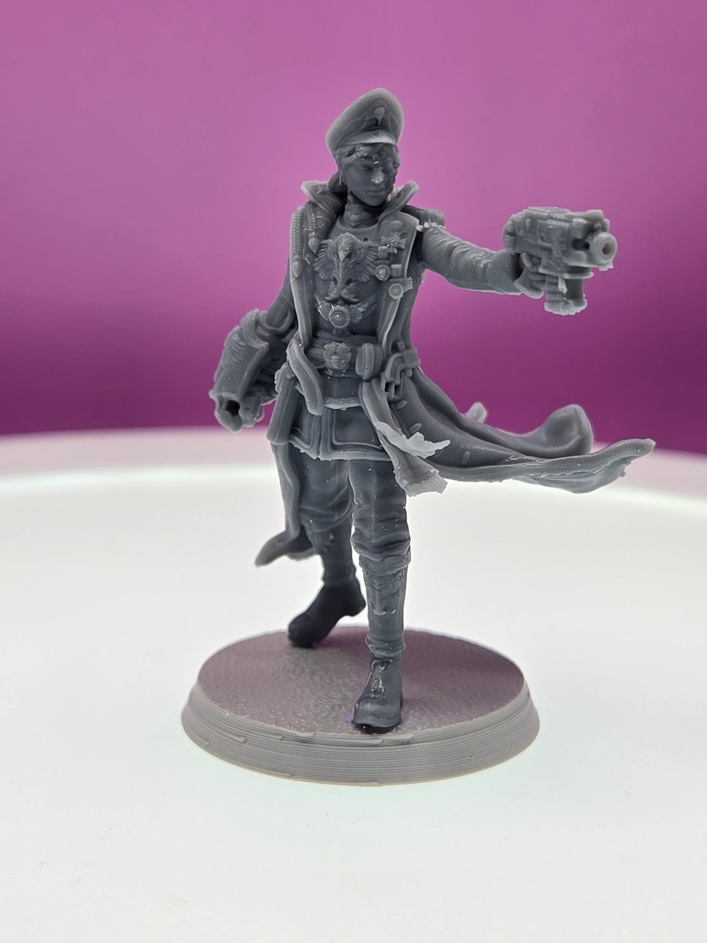 Female Officer by 3DArtGuy 32mm scale, 32mm tall, Miniature War Gaming Figure, Grim Dark, Proxy, DnD, Commissar, Guard